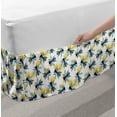 thumbnail image 2 of Queen Bee Bed Skirt, Cartoon Style High Detail Motifs and Hives, Elastic Bedskirt Dust Ruffle Wrap Around for Bedding Decor, 4 Sizes, White Blue White, by Ambesonne, 2 of 2