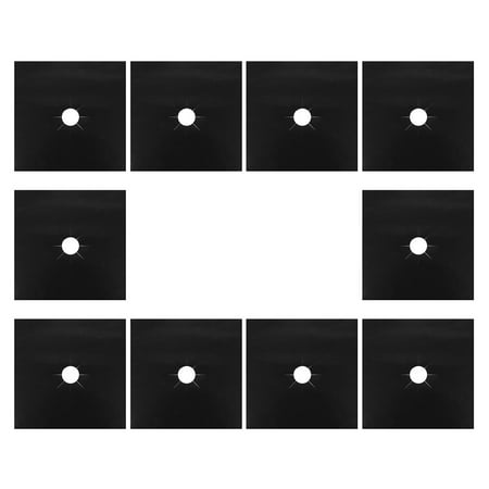 

10pcs Kitchen PTFE Stove Burner Covers Heat Resistant Gas Stove Burner Liners