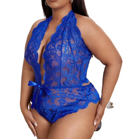 

Plain Teddies Plus Size Sexy Lingerie Women s Royal Blue