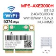 thumbnail image 1 of Tri Band 5374Mbps WiFi 6E AX210 Mpe-AXE3000H/ AC7265 Wireless Card BT 5.3 For Mini PCIE Wi-Fi Adapter Win10 For Desktop/Laptop AXE3000H WiFi 6e, 1 of 6
