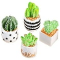 thumbnail image 4 of Shisuyan 4Pcs Tiny Potted Plants Micro Landscape Potted Plants Assorted Color for Gift, 4 of 9