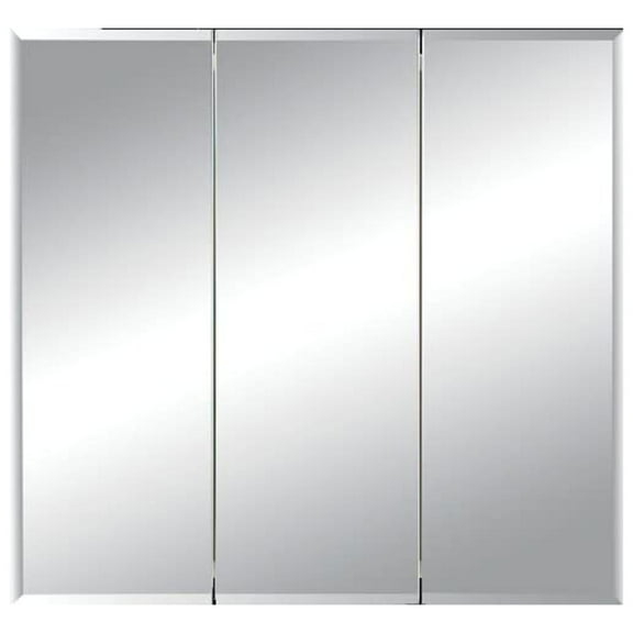 Jensen 30 x 28.25 In Horizon Recessed Tri-View Bathroom Medicine Cabinet