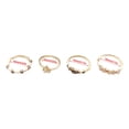 thumbnail image 3 of 16 anillos apilables dorados para mujer, anillos, anillos con luna y estrella, anillos apilables con corazón para niñas, 3 of 7