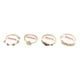 thumbnail image 3 of 16 anillos apilables dorados para mujer, anillos, anillos con luna y estrella, anillos apilables con corazón para niñas, 3 of 7