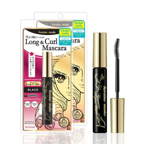 Máscara Heroine Make Kissme Long & Curl Waterproof, paquete de 2