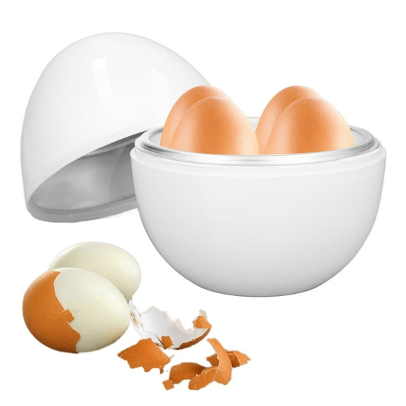 YOUTHINK Hard Boiled Egg Cooker 4 Eggs Capacity Compact Design ABS Material Egg Shape Microwave Function Egg Boiler,Egg Maker,Boiled Egg Cooker
