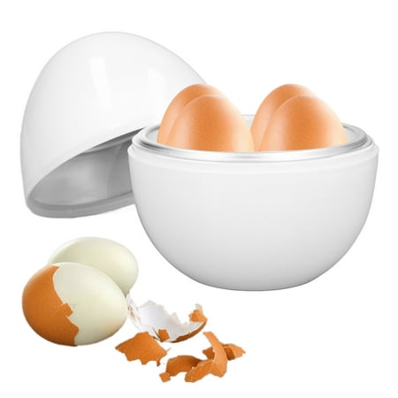 

YOUTHINK Hard Boiled Egg Cooker 4 Eggs Capacity Compact Design ABS Material Egg Shape Microwave Function Egg Boiler Egg Maker Boiled Egg Cooker