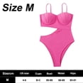 thumbnail image 2 of Nuevo traje de baño de una pieza de color sólido para mujer, sexy, con patrón de plástico, empalme adelgazante, 2 of 5