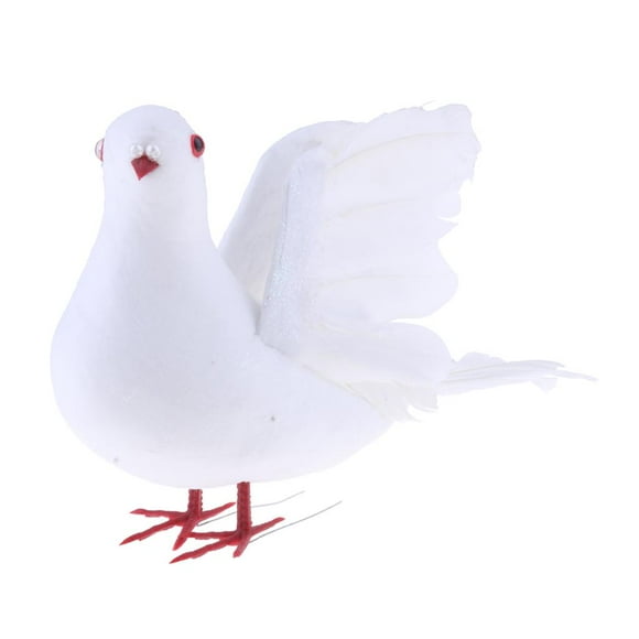 DOLITY Fake Artificial Feather Foam Doves Birds Wedding Decoration Venue Ornament 1 1
