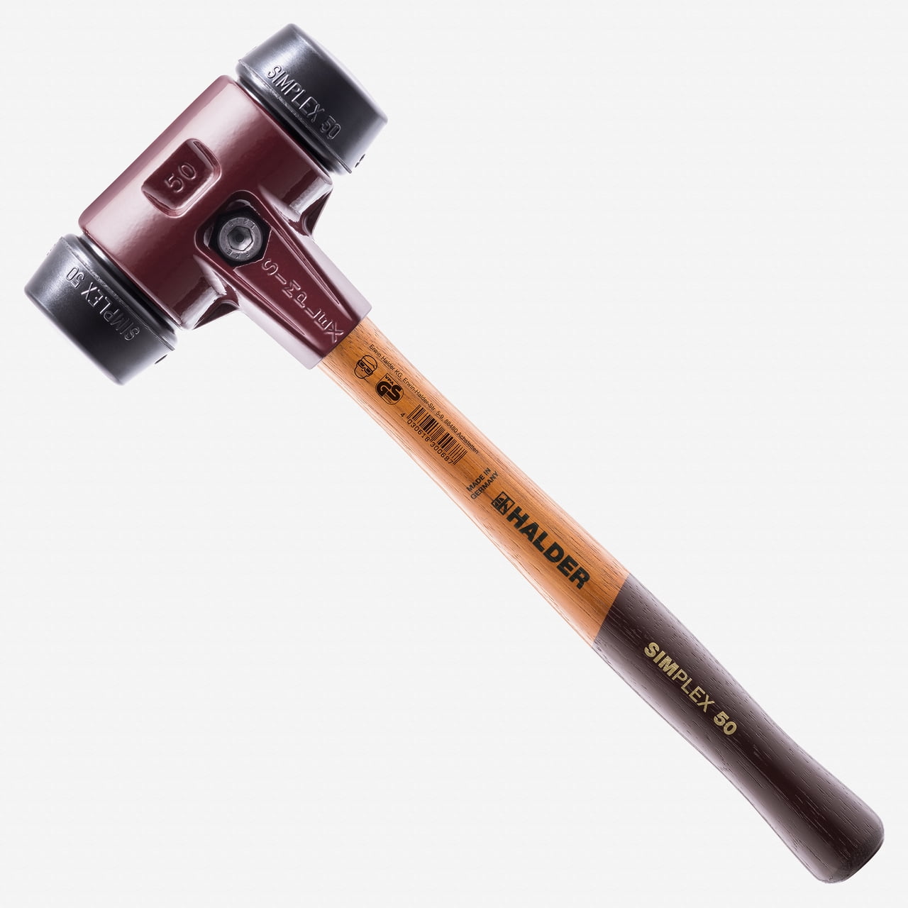 Halder Simplex Sledgehammer with Black Rubber Inserts and Cast Iron