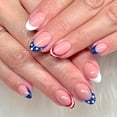 thumbnail image 2 of JROCHE 1Set Press on Nail Independence Day Artificial Glues on Nail Square False Nail, 2 of 12