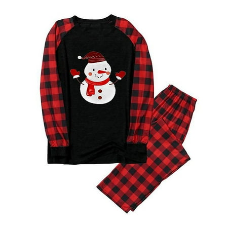 

AnuirheiH Xmas Pjs Set Man Daddy Plaid Print Blouse Tops+Pants Family Clothes Pajamas 4-6$ off 2nd