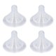 thumbnail image 1 of 4PCS Infant Bottle Nipples Silicone Replacement Wide Neck Accessory Clear Cross Hole Breastfeeding Nipple, 1 of 4