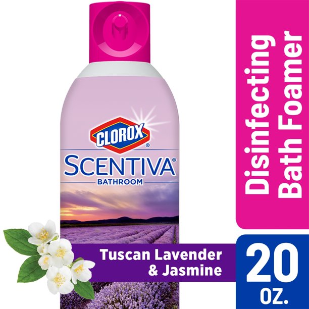 Clorox Scentiva Bathroom Foam Cleaner Foaming Aerosol MultiSurface