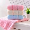thumbnail image 5 of LYCAQL Pure Cotton Labor Face Towel Plain Color Absorbent Face Cleaning Towel Three Colors 12*27 in Towels Microfiber Shower Washcloth Hand Towels, 5 of 9