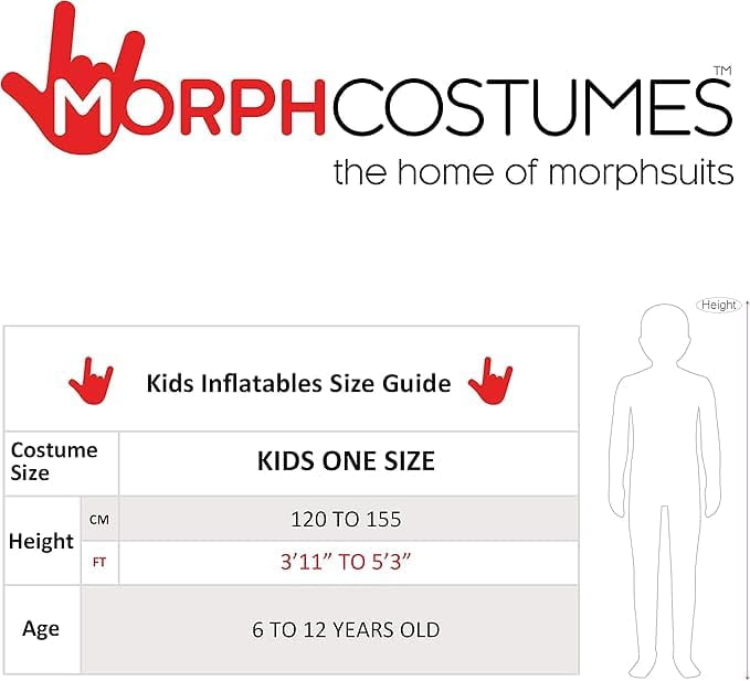 Morph Alien Pmu Inflatable Kids Halloween Costume for Boy Green One Size
