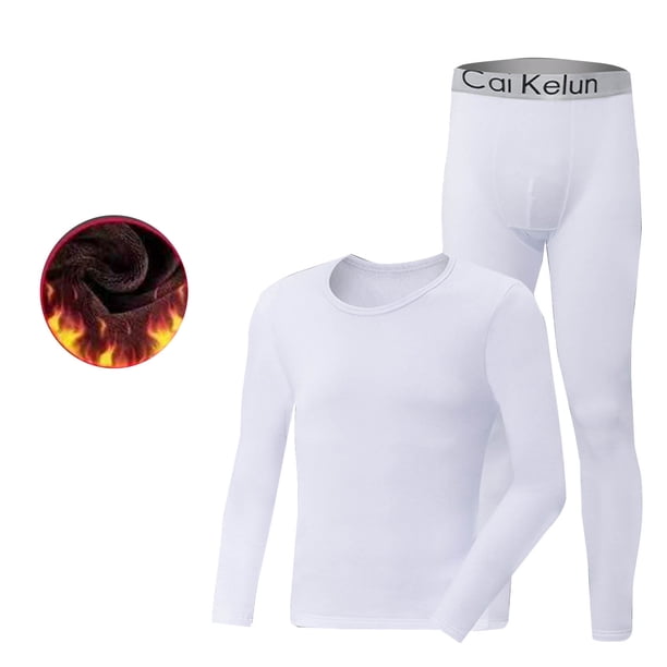 Conjuntos de ropa interior térmica para hombre, jersey informal sólido grueso de manga larga, ropa interior y pantalones abrigados, traje para hombre, camisetas y pantalones de poliéster.