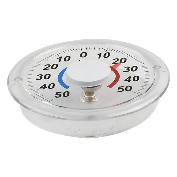 HIBIBUD Round Shutter Thermometer Measuring Indoor and Outdoor Metal Pointer Thermometer,White Analogue Thermometer 1 Pcs