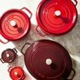 thumbnail image 7 of Staub Cast Iron 6.25-qt Shallow Oval Dutch Oven - Grenadine, 7 of 7