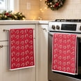 thumbnail image 5 of Tyidzon 2 Pcs Christmas Hand Towels, 15.7 x 23.6 in Candy Cane Decorative Towels for Kitchen and Bathroom, Red, 5 of 7