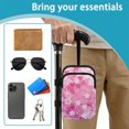 thumbnail image 6 of COEQINE Lightweight Forearm Crutch Bag for Seniors Dreamy Cherry Blossom Walking Cane Storage Pouch, with 2 Zipper Pockets, Large Capacity, Hands-Free, for Men Women, 6 of 7