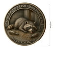 thumbnail image 3 of Challenge Coin under $5! Kadlawus Commemorative Metal Handicraft Gift, Playful Raccoon Challenge Coin Collectible, Metal Decoration for Desk, Unique Gift for Collectors, Funny Gag Gift for Adults, 3 of 6
