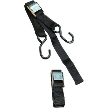 Parts Unlimited 1"x66" Built-In Assist Black Cam Buckle HD Tie Downs (3920-0071)