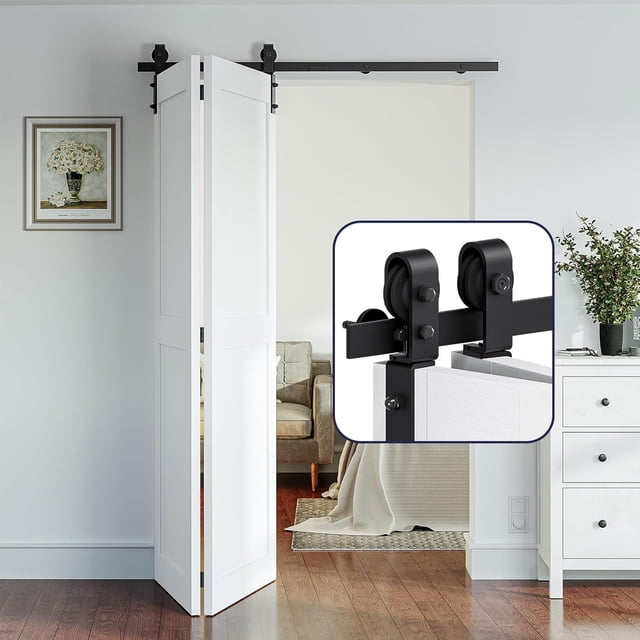 EcoNesxp 2 Door Bi-Folding Barn Door Hardware UrbanMingle Doors