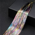 thumbnail image 1 of Xihbxyly Extensiones de Cabello de Seda de Colores Super Flash de 16 Colores, Cabello de Seda Dorado, 1 of 3