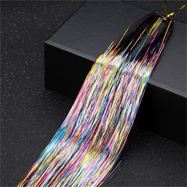 Extensiones de cabello de seda de colores Super Flash Hair de 16 colores