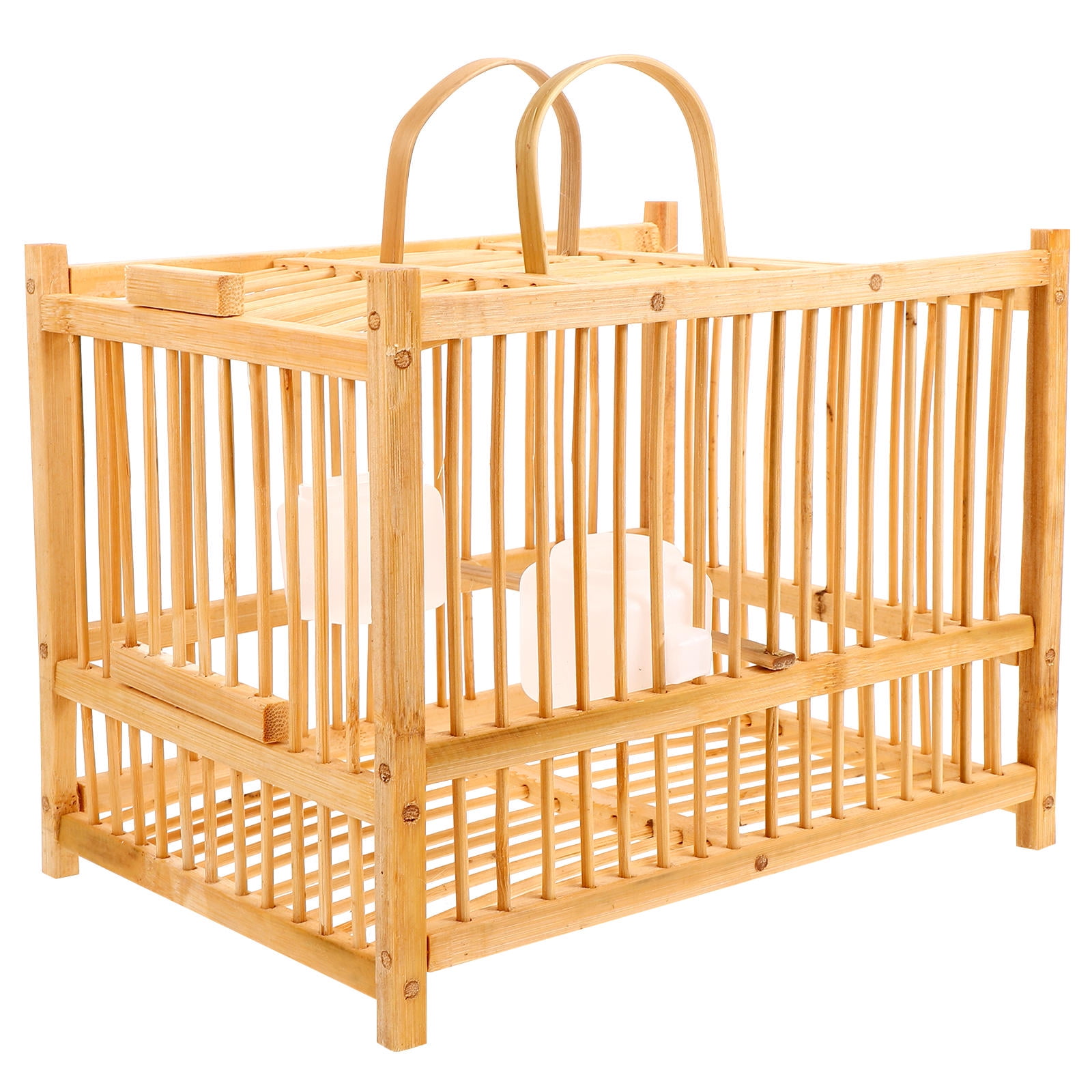 OFFIGAM Cage Double Layer Orange Bird Cage with Stand and Spacious for Small Birds