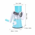 thumbnail image 5 of Manual Meat Grinder, 3-in-1 Vegetable Chopper, Hand Cranked Food Processor for Slicing Dicing Grating(Blue), 5 of 6