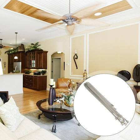 GOOHOCHY  10 Pcs Pendant Ceiling Fan Pull Chain Replacement Fans Lights Silver