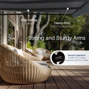 ALEKO 12 x 10 Grey Retractable Motorized Patio Awning Sunshade