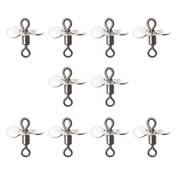 10Pcs Topwater Fishing Lures Fly Propeller Fishing Lures Hook Baits Fishing Accessories Spinnerbait Props