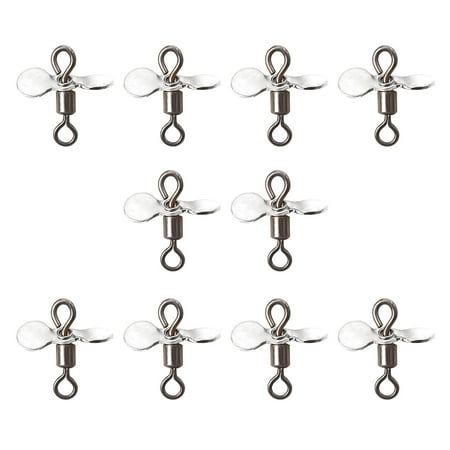 10Pcs Plug Casting Fly Propeller Spinnerbait Topwater Fishing Lures Stainless Spinnerbait Props Fishing Lures