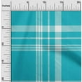 thumbnail image 2 of oneOone Polyester Spandex Turquoise Blue Fabric Check Fabric For Sewing Printed Craft Fabric By The Yard 56 Inch Wide, 2 of 4