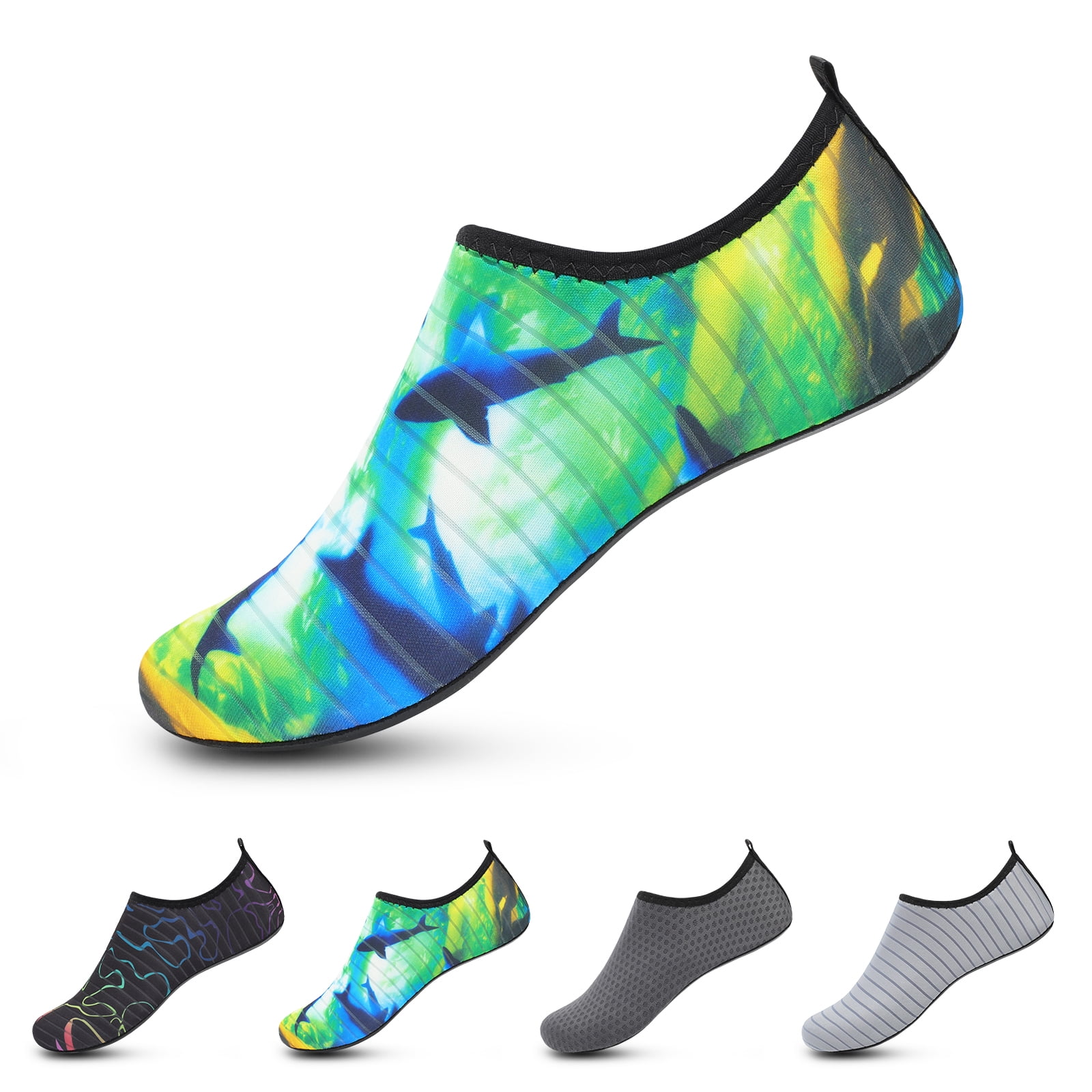 Barerun Water Shoes for Women Men Slip-on Barefoot Aqua Yoga Socks Non-Slip Quick-Dry Lightweight Footwear for Swim Pool Beach Surf River