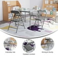 thumbnail image 4 of Emma + Oliver 5 Piece Kids Folding Table and Chair Set with Printed Vinyl Top and Backrest and Gray Seat, 4 of 19