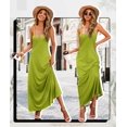 thumbnail image 4 of Vestido Wolddress 2025 para mujer, casual, sin mangas, talla grande, verde, 4 of 6