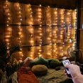 thumbnail image 3 of HESHENG Bedroom Curtain Light,3X3m 300LED Fairy Copper Wire Lights 8 Lighting Modes USB Powered Christmas Wall Decorations,Warm White, 3 of 11