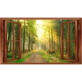 thumbnail image 1 of 3D Forest View Window Decals - Removable Peel & Stick Nature Wall Stickers for Living Room & Bedroom, 1 of 8
