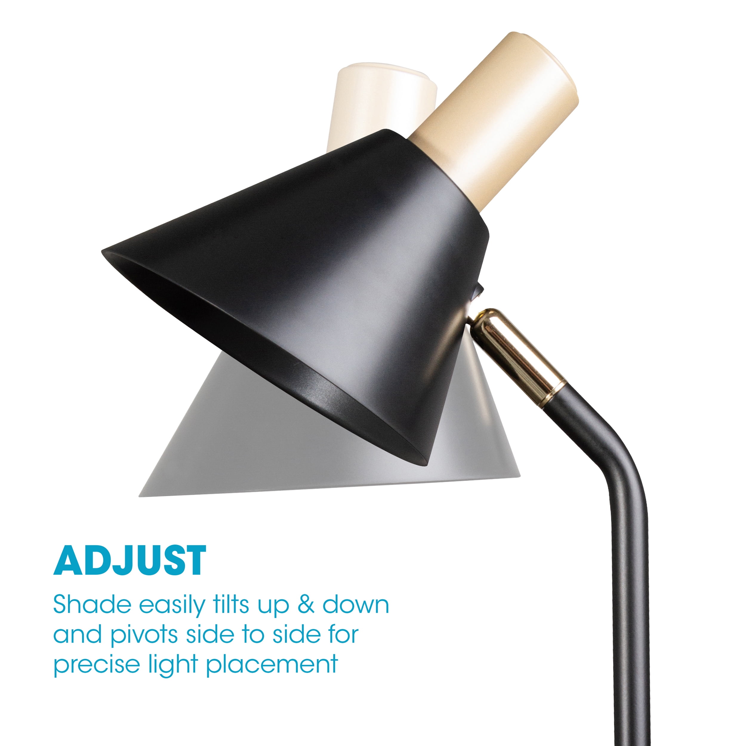 OttLite Merge LED Desk Lamp with USB and Wireless Charging