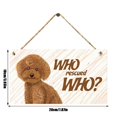 thumbnail image 2 of Wooden Sign Dog Tag Rectangular Wood Decoration Pet Slogan Pendant Decoration, 2 of 7