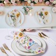 thumbnail image 2 of Cloth Napkins Set of 6 - 20x20 Inches, Sunflower Washable Reusable Table Napkins, Colorful Flowers Summer Botanical Watercolor Soft & Absortbent Dining Napkin for Party Wedding Hotel Restaurant, 2 of 8