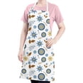 thumbnail image 5 of Pioneer Flower Floral Print Pattern Apron for Women and Men, Cotton Linen Waterproof with Pockets, Adjustable, 33x27 Inch for Kitchen, Gardening, BBQ, Salon, 5 of 6