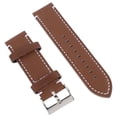 thumbnail image 2 of MasteelfCA 24mm Men Leather Watch Band Replacement Strap (Brown), 2 of 7
