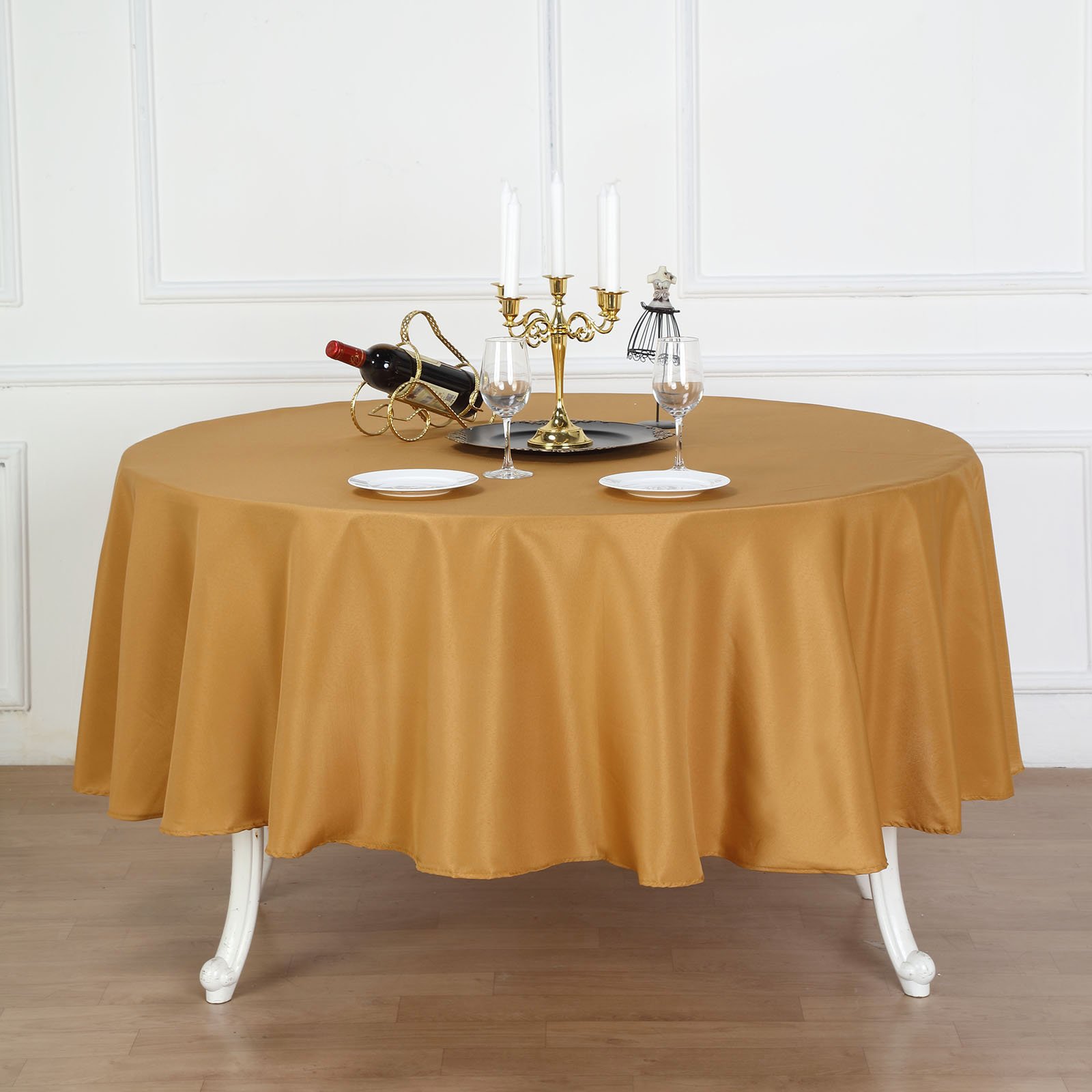 Efavormart 90" Round Polyester Tablecloth for Kitchen Dining Catering