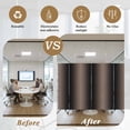 thumbnail image 5 of Brown Black Ombre Window Privacy Film, Modern Gradient Abstract Art Static Cling UV Sun Blocking Heat Control Window Tint Day and Night, Non-Adhesive One Way Windows Privacy Cover 17.7''x78.7'', 5 of 7
