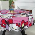 thumbnail image 5 of Hello Kitty Round Tablecloth Water Resistant Washable Polyester Table Cloth Decorative Fabric Table Cover for Dining Table, Buffet Parties and Camping, 5 of 5